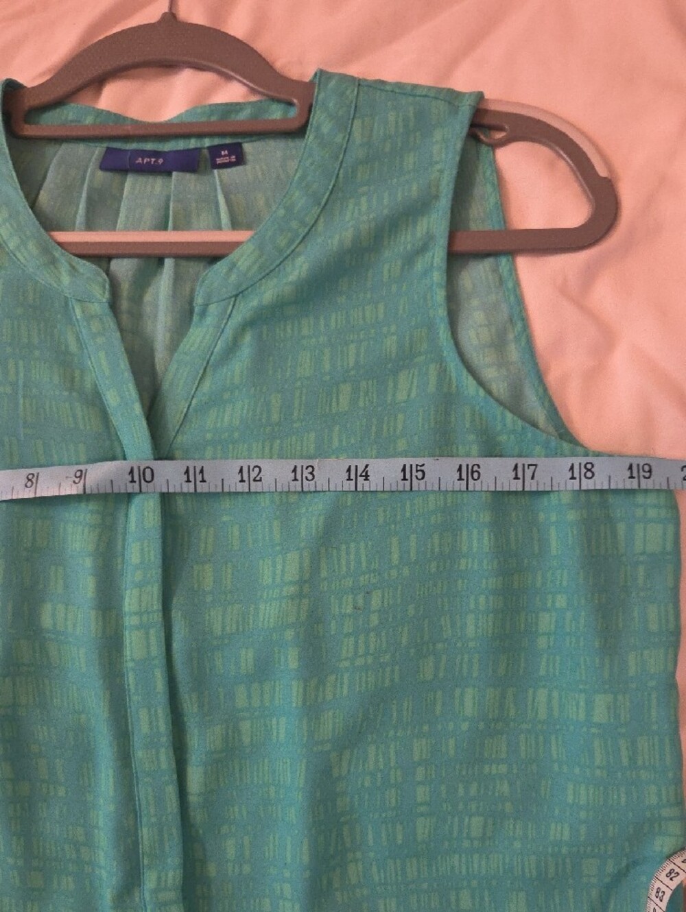 Apt. 9 Turquoise Sleeveless Button-Front Camisole - Picture 4 of 8